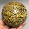 Natural yellow colored quartz crystal Ocean Jasper ball healing
