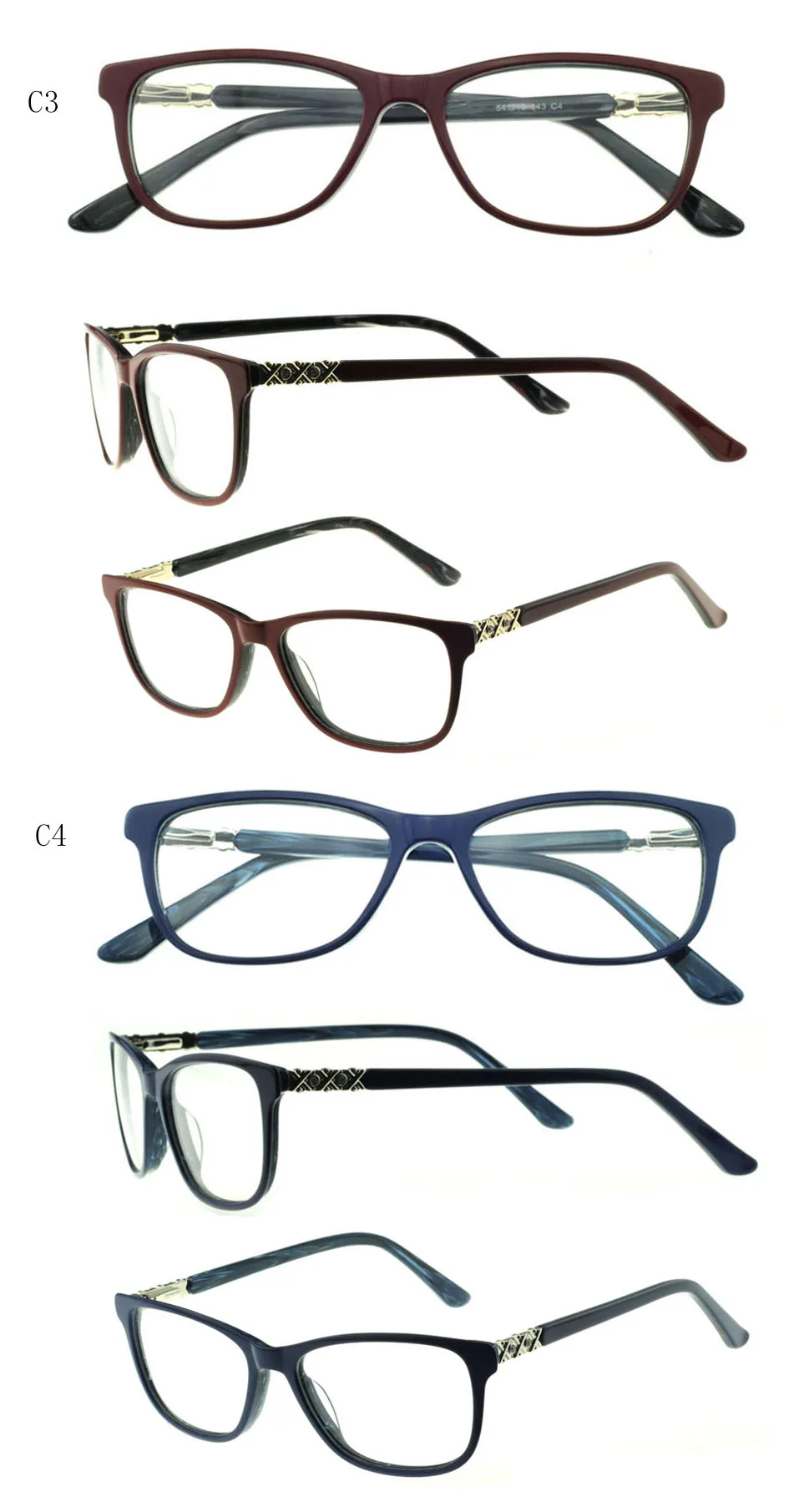 Gafas De Lectura De Medio Borde Con Bisagras De Resorte Gafas De Lectura De Medio Borde Con Bisagras De Resorte