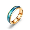 Titanium Black Mood Rings Temperature Emotion Feeling Engagement Rings Couple ring