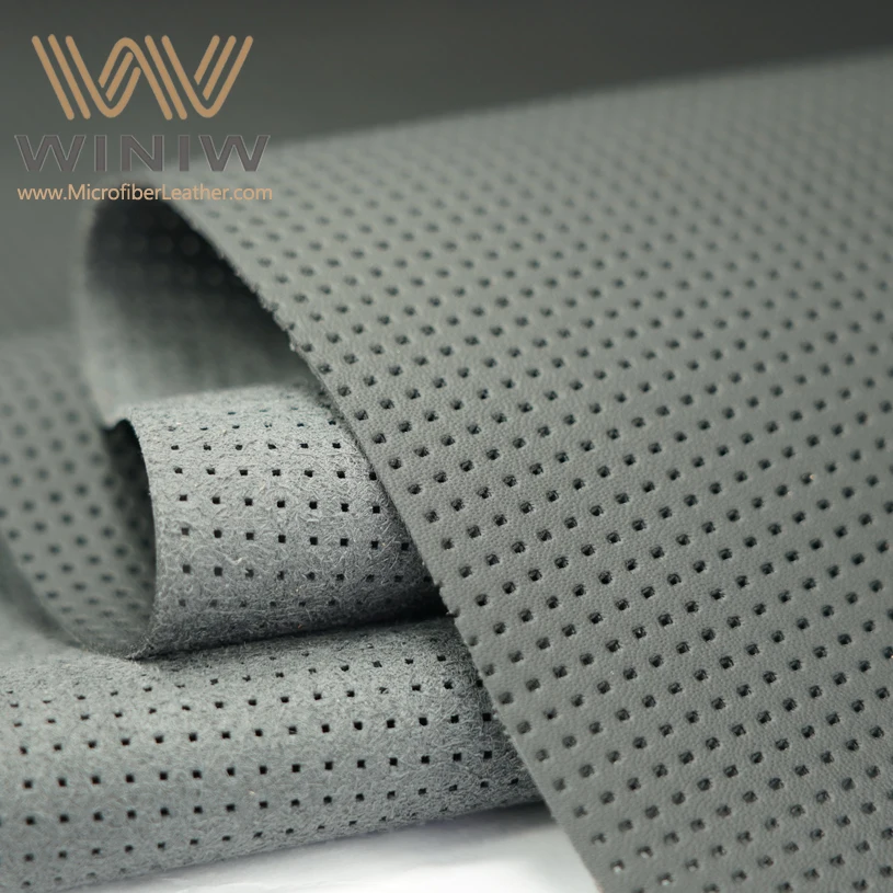 WINIW Embossed Microfiber Artificial Leather Fabric For Car Interior Upholstery Material Perforated