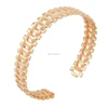 Different size simple design gold love bracelet screw bangle silk thread bangle making