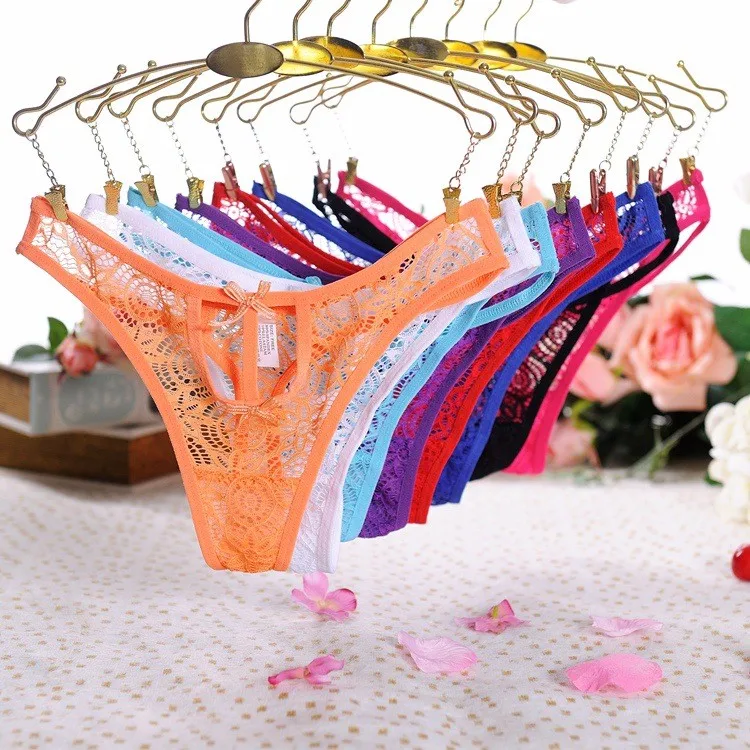 Best Selling Sexy Young Girls Thongs Lace Hollow Out Underwear 14 Year 