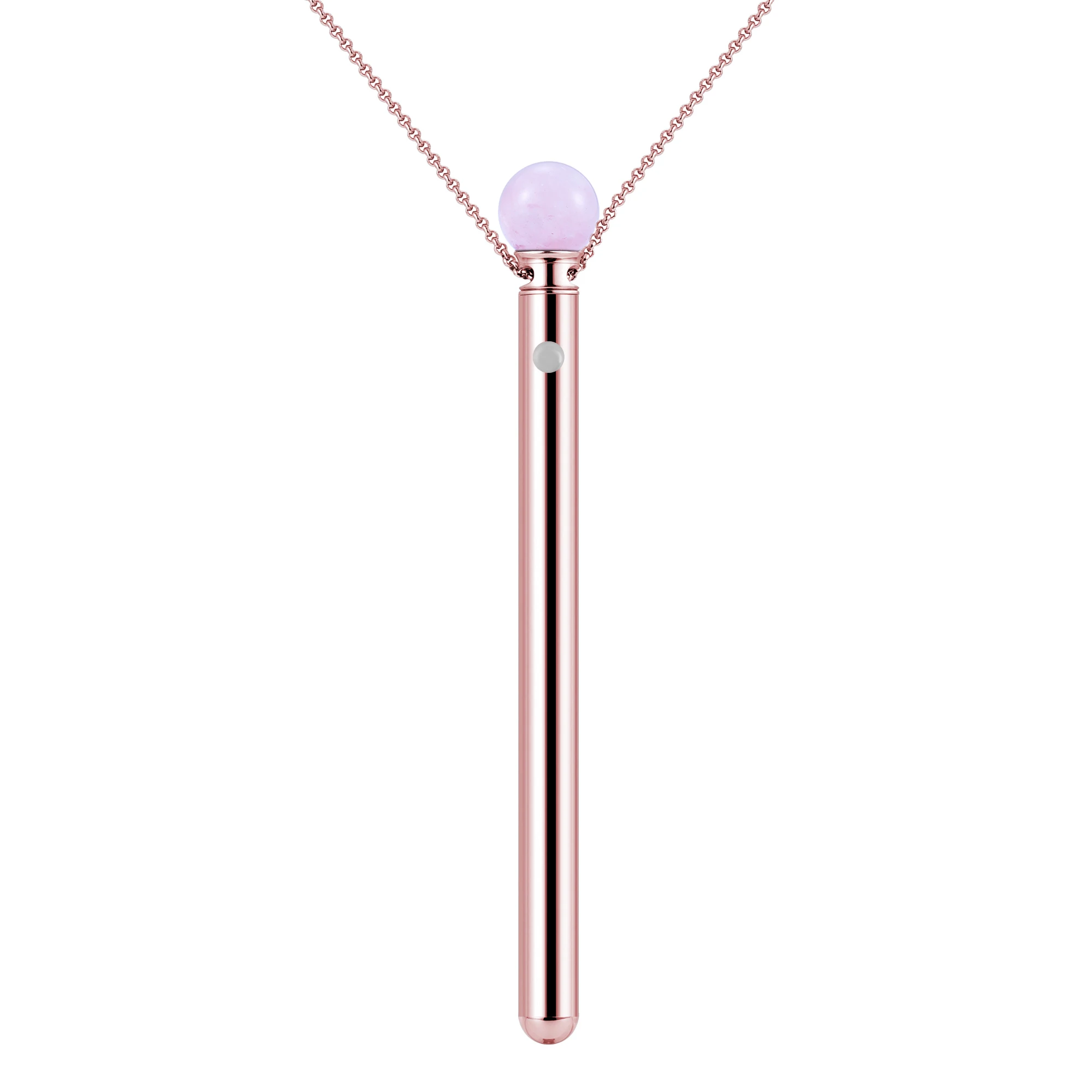 USB Charger Mini Bullet Vibrator Face Massager Necklace