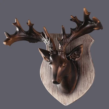 Wall Hanging Ornaments Resin Animal Deer Head Mount Wall Hanging Ornaments Resin Animal Deer Head Mount Decoration