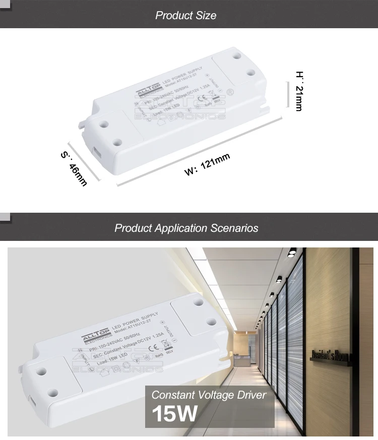 High efficiency dimming 18w 300mA led power supply