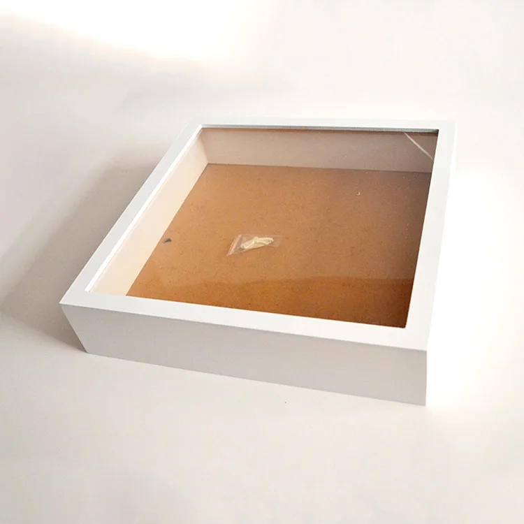 Decoration Modern White Shadow Box Frames Wood With Acrylic Window