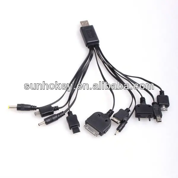 10in Multi-función universal USB 1 Cable Cargador USB para Teléfono Celular Nuevo Tm 