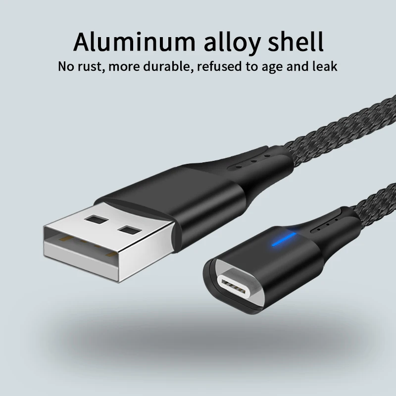 2019 wholesale cell phone accessories magnetic usb cable micro cable on-stock fast charging phone adapter ios/usb c data cable