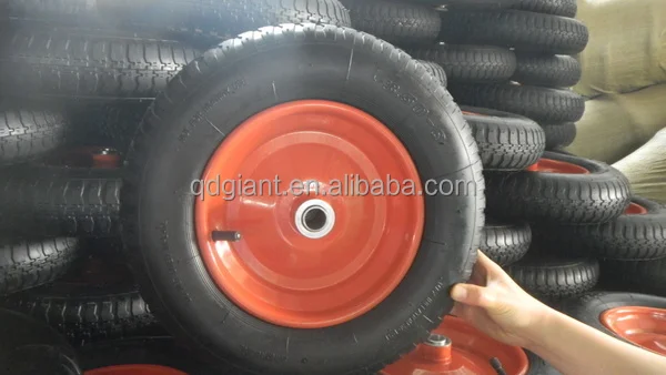 Wheelbarrow air wheel with steel rim , air tire , inner tube