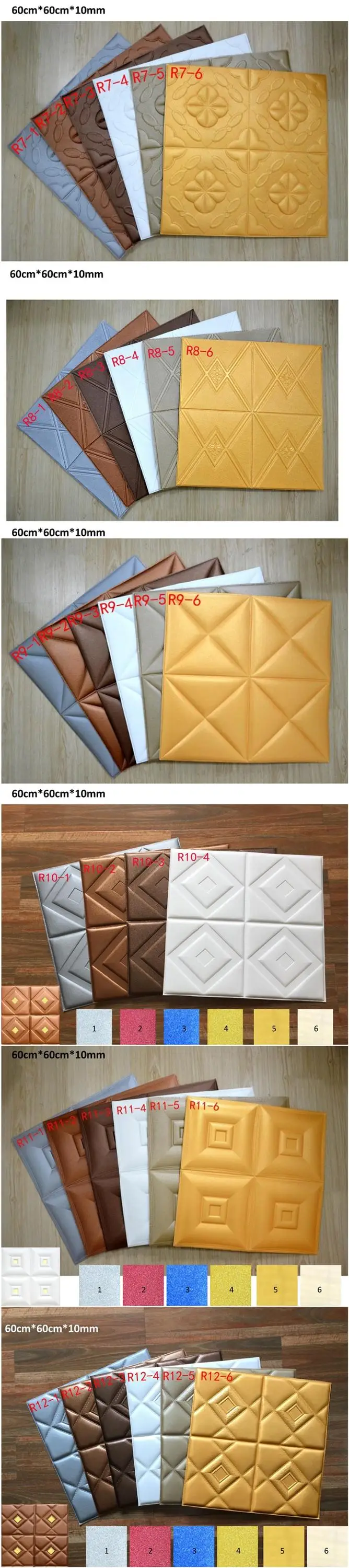 White Orange Black Blue Brick Design Foam Wallpapers 3d Brick Wall Paper 3d Pe Wallpaper Walls