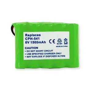 Panasonic TYPE 34 Cordless Phone Battery Ni-MH, 6 Volt, 1500 mAh - Ultra Hi-Capacity - Replacement for Panasonic HHR-P516A, Rechargeable Battery