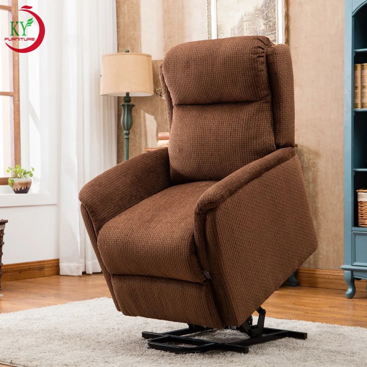 Jky Furniture Fabric Commercial Ergonomic Reclining Power Electric Lift