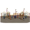 Children Outdoor Exercise Climbing Net Playground With Slide Sets