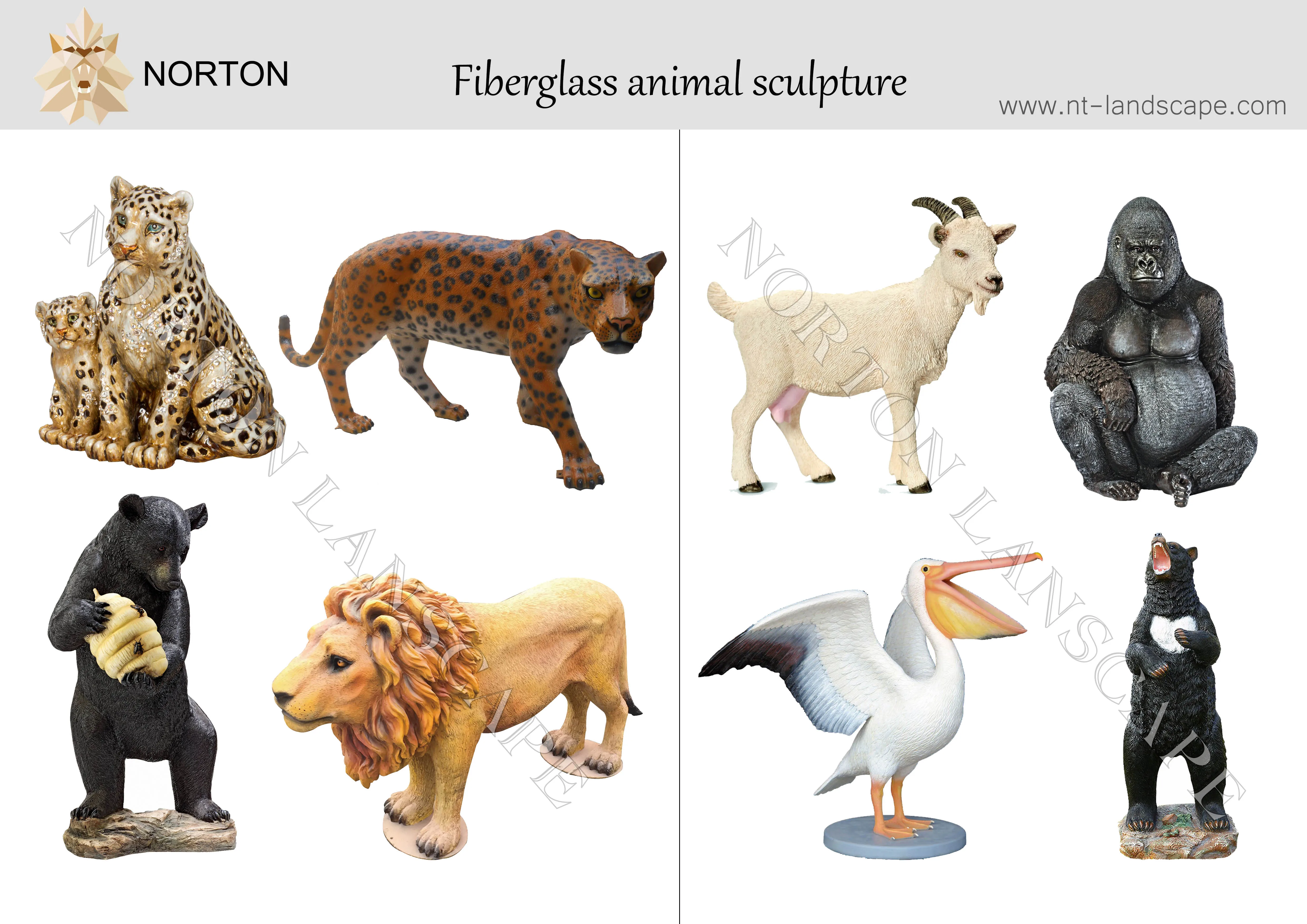 Animal Sculpture Tiger Statue Ntft001 Park Zoo Decoration Large Resin