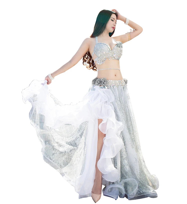 
QC3012 Wuchieal Professional Customized Belly Dance Costume for Stage Performance 