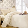 4 pcs embroidered 100% cotton hotel comforter sheets bed bedding set