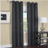 Achim Home Furnishings Grommet Window Curtain Panel, Black, 40 x 84-Inch, Set of 2