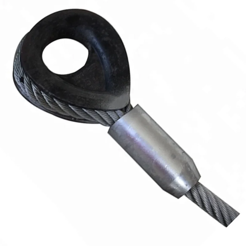 Steel Thimble Eye Ferrule Swaged Wire Rope Sling Round Wire Rope