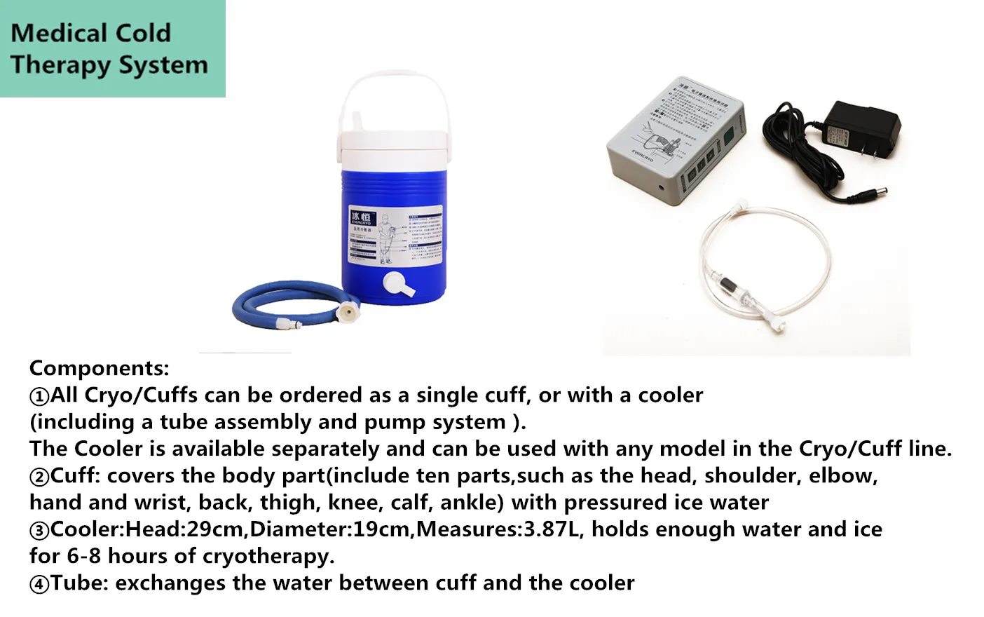 Rehabilitation Products Circulation Pump Cryo Cuff Cold Therapy System