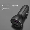 3.0 Quick Charge Metal Adapter Led Move Power Cable Micro Usb Type C Cell Phone Car Charger