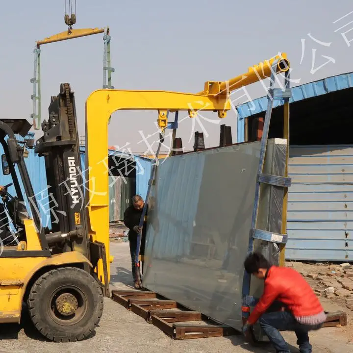 Base Forklift Truck Crane Arm Easy Installation Forklift Attachment Glass Lifting Tool