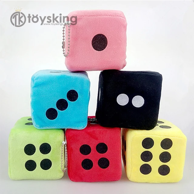 Wholesale Plush Dice Toys/soft Stuffed Dice Keychain In Stock - Buy ...