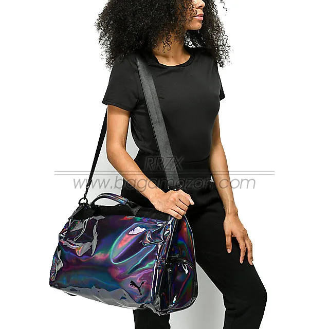 Source Iridescent Travel Duffle Bag Black Gym Bag OEM Manufacturer on  m.