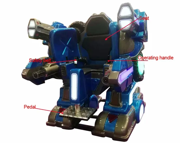 2017 hot sale shopping mall vr walker space fighting shooting robot walking game machine sale