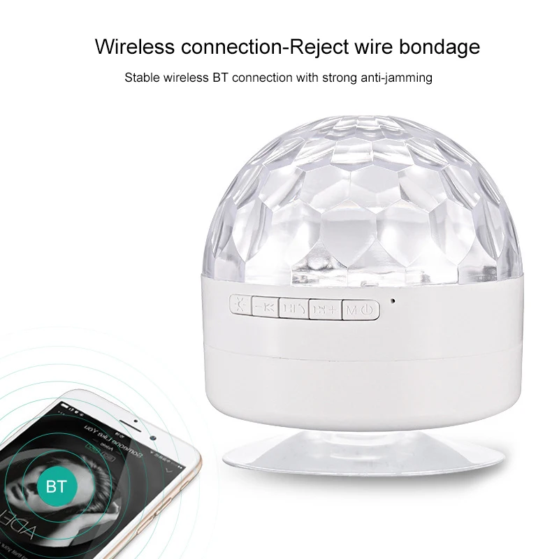 New Cheap Wireless BT LED Stage Speaker Color Light Radio Mini Speaker - ANKUX.COM