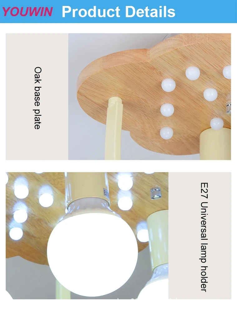 Creative wood plane lights Christmas gift European children's bedroom ceiling lamps boys room lights kindergarten led lighting