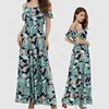 Custom Women Summer Outfit Fashion hawaiian flower printed elegant long summer maxi dresses women
