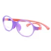 Kids eye glasses flexible baby silicone exchangeable temple optical frames