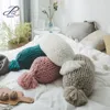 Bojay High Quality Wholesale Pink 100% Acrylic Solid Color Hand Made Insert Included Cute Soft Candy pillow 25x50cm