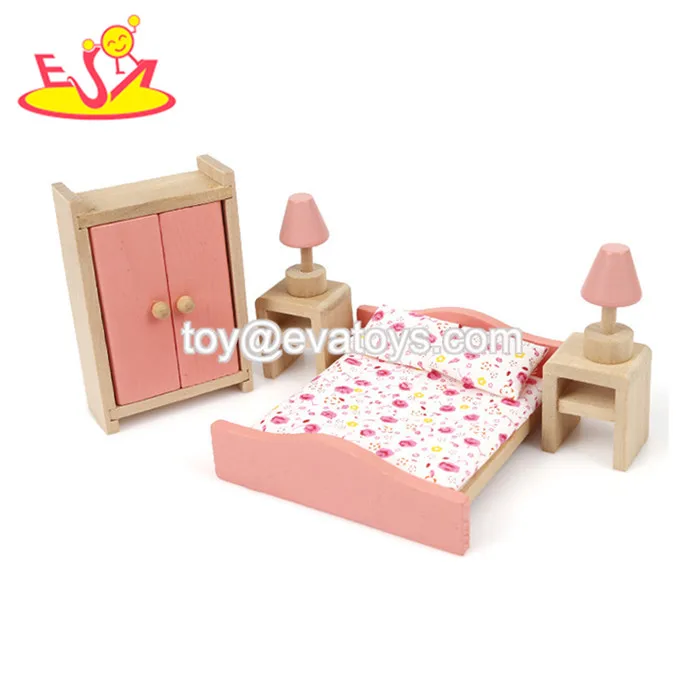 2018 Cheap Wholesale 10pcs Doll Furniture For Wooden Doll House W06b068