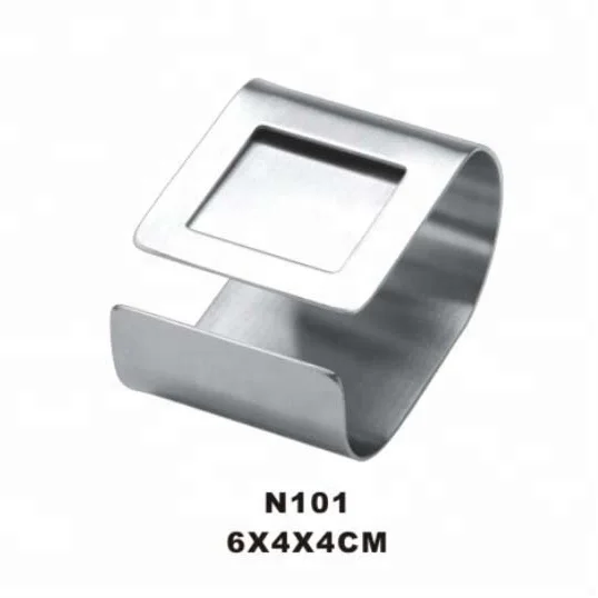 Stainless Steel Silver Napkin Rings Wedding Service Table Decoration
