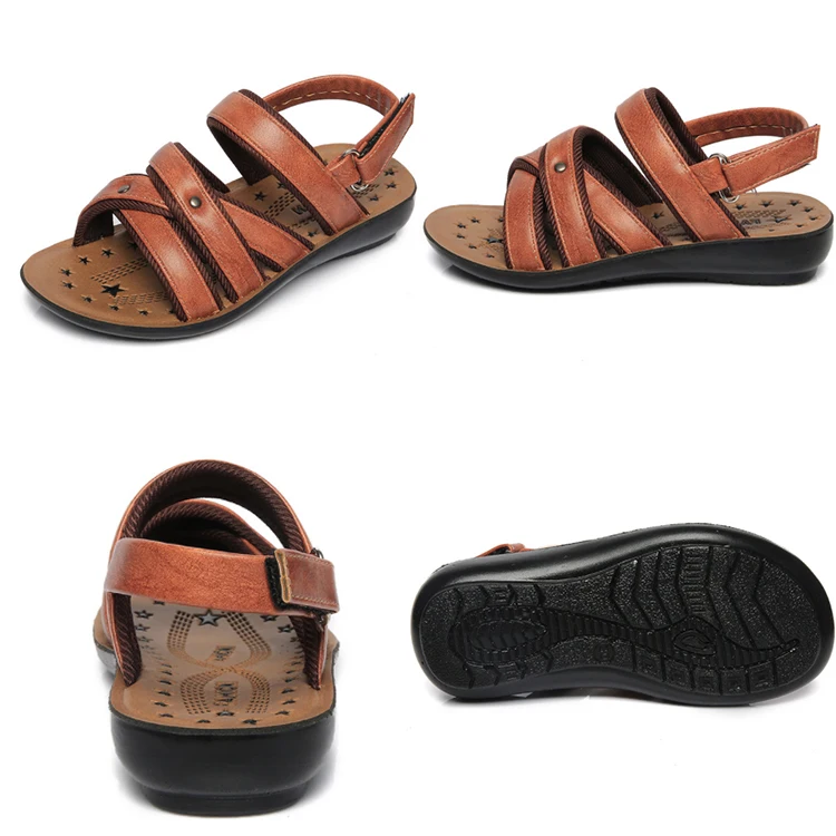 New Design Casual Sandal Shoe Summer Pu Leather Adjustable Strap Wear ...