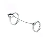 Top design double ring CZ diamond setting 925 silver materials link ring