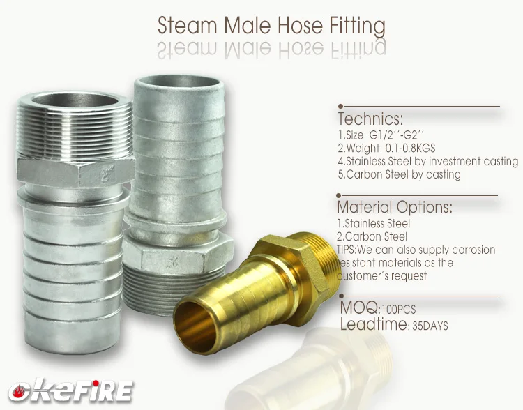 Okefire Steam Male Hose Fitting Buy Hose Fitting,Steam Fitting,Steam