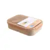 Natural Wheat Fiber Lunch Box Fork Spoon Included Microwave/Freezer Safe Multi-function Food Storage Container Boxes for Adults
