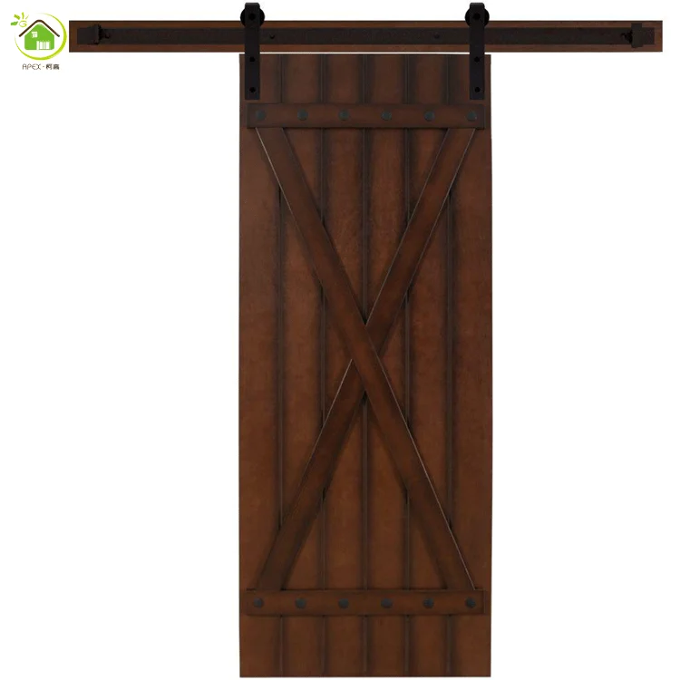 3 Track Modern Single Panel Sliding Rutsic Knotty Alder Wood