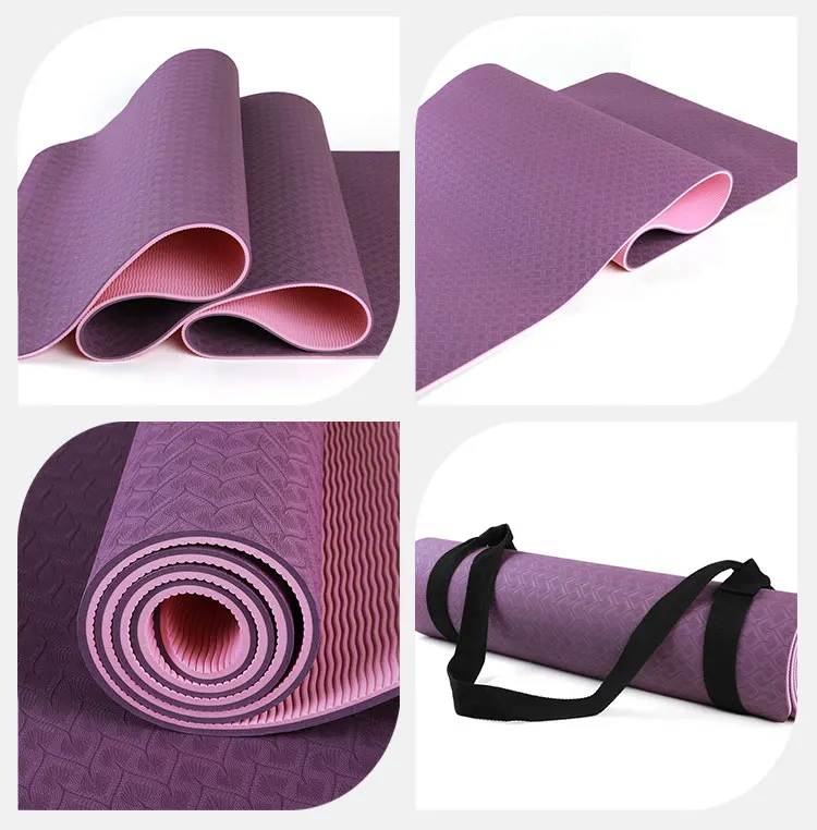 Wholesale Hole Eco Tpe Anti Slip Durable Round Yoga Mat With Carry Bag ...