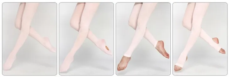 BT00006 Wholesale Children Nylon Spandex White Black Dance Ballet Pantyhose