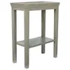 Hot selling wooden Sofa Side Table Nightstand with 2 Display storage Shelves