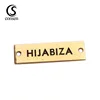 Gold plating custom handmade logo emboss metal name tag for garment