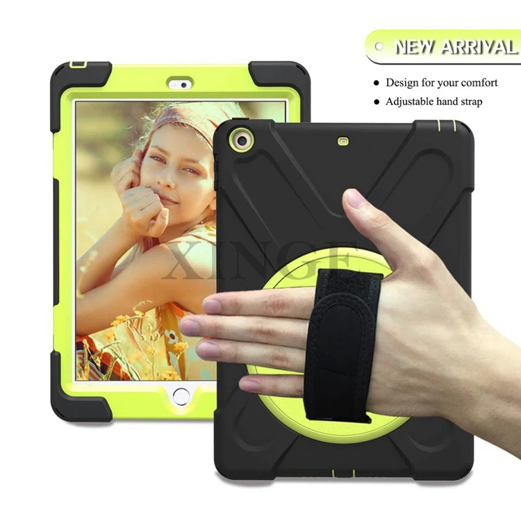 Hybrid Rugged Explosion Proof Case With Hand Strap For Ipad 9.7 2018