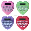 Portable pocket red heart shaped calculator