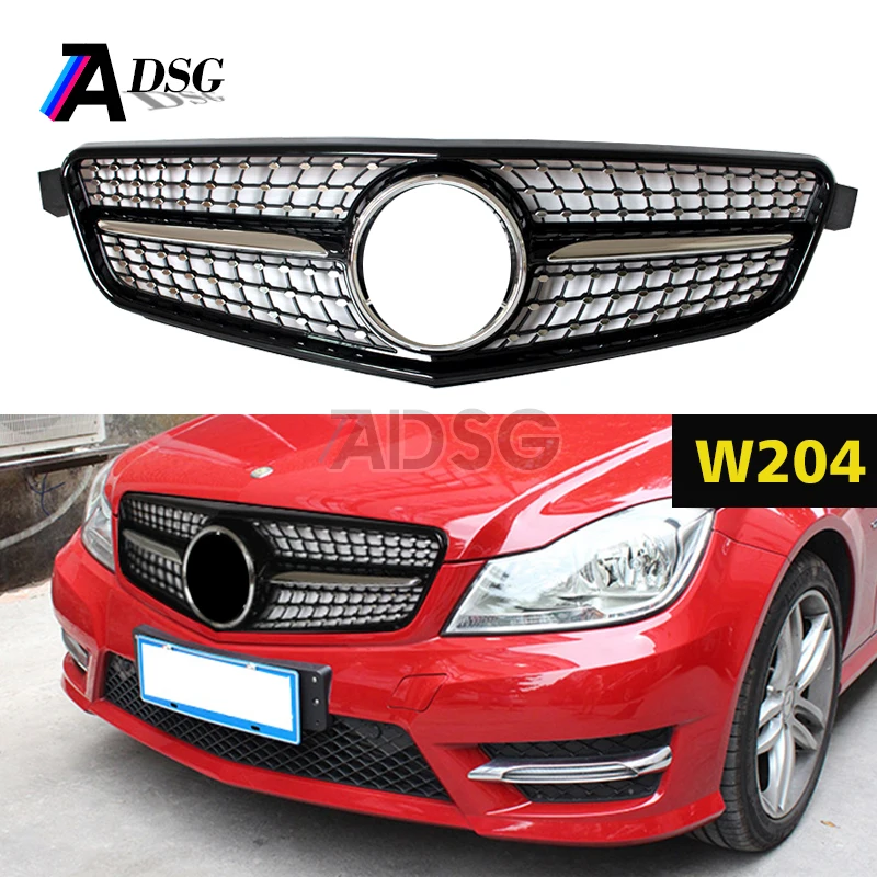 W204 C63 style front grille for Mercedes C class 2007-2014