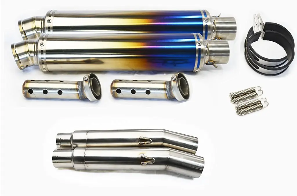 SS900 SS1000DS SS800LCIPARTS Round Titanium Slip-on Exhaust