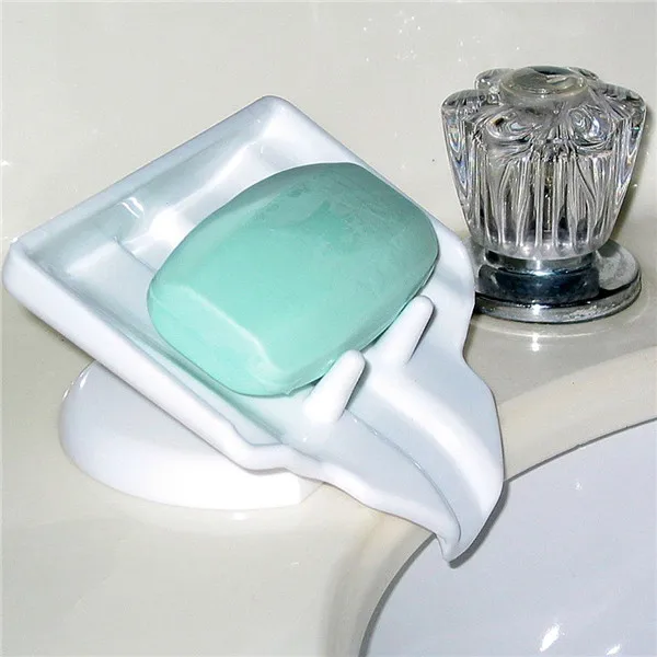 
soap dish saver waterfall drain/STOP mushy soap clean & dry Plastic Soap Holder 