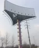 outdoor unipole 3 faces billboard advertisement structure